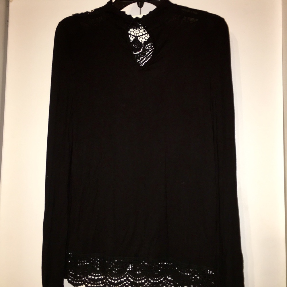 Black long sleeved blouse- never worn- juniors